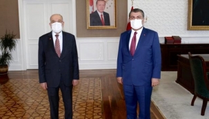 Bakan Koca, Saadet Partisi Genel Başkanı Karamollaoğlu ile bir araya geldi