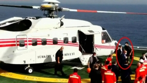 Cumhurbaşkanı Erdoğan, yeni gaz müjdesini vermek için helikopterle Fatih sondaj gemisine iniş yaptı