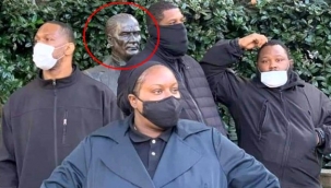 Siyahiler Ermenilere karşı Atatürk büstünü korudu