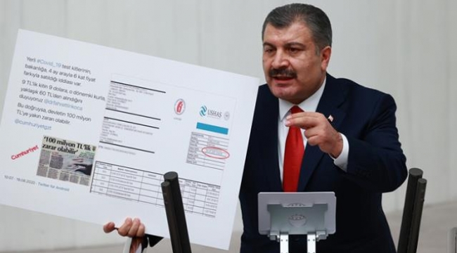 Bakan Koca'yı ilk kez böyle göreceksiniz! "Devlet 100 milyon lira zarara uğratıldı" iddiasını kürsüye vura vura yalanladı