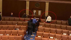 ABD'de işler çığırından çıktı! Kongre binasında silahlar çekildi