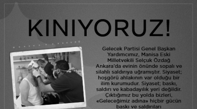 Şahin den Özdağ için Mesaj 