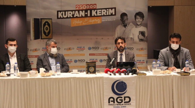 AGD İstanbul Şubesinden 250 bin Şehit için 250 bin Kuranı Kerim hediye edecek
