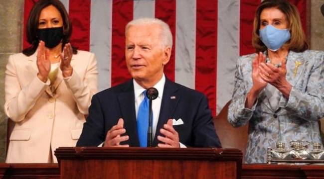 ABD tarihine geçen görüntü! Biden'ın konuşması da kongredeki detay da bir ilk