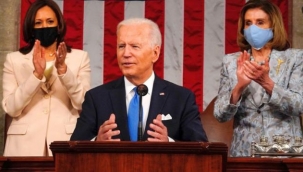 ABD tarihine geçen görüntü! Biden'ın konuşması da kongredeki detay da bir ilk