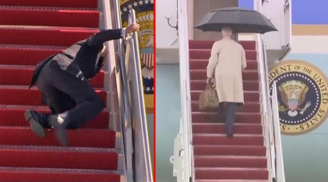 Biden bildiğiniz gibi! Defalarca düştüğü yerde bu kez de sendeledi