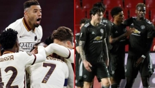 Manchester United ve Roma tur kapısını araladı