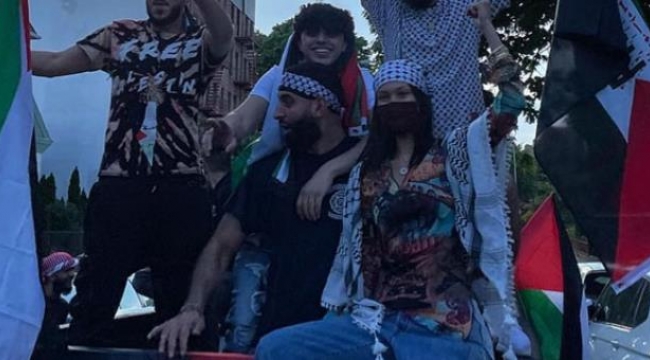 Bella Hadid, İsrail zulmüne dayanamayıp kendini sokağa attı! Amerika sokaklarında Filistin naraları