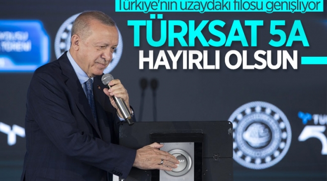 Cumhurbaşkanı Erdoğan Türksat 5A Uydusu'nu hizmete aldı