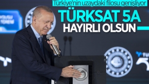 Cumhurbaşkanı Erdoğan Türksat 5A Uydusu'nu hizmete aldı