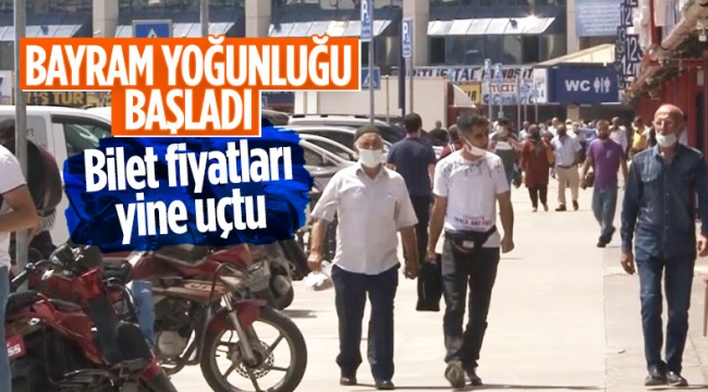 Otogarda bayram yoğunluğu başladı