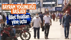 Otogarda bayram yoğunluğu başladı