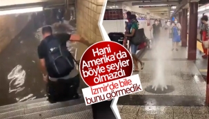 Aşırı yağışlar sonucu altyapısı çöken New York metrosunu su bastı