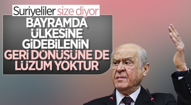 Devlet Bahçeli'den sığınmacılarla ilgili açıklama