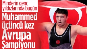 Genç Milli güreşçi Muhammed Hamza Bakır Avrupa Şampiyonu
