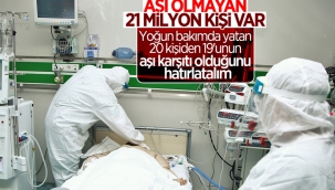 İlk doz aşısını yaptırmayanların sayısı 21 milyon 585 bin 60'a indi