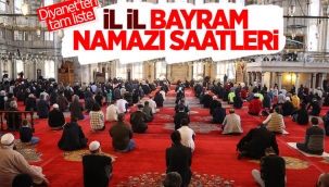 Kurban Bayramı namazı saatleri