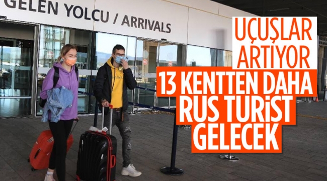 Türkiye'ye 13 Rus şehrinden daha uçuş yapılacak