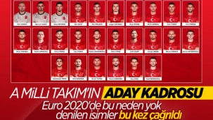 A Milli Takım'ın aday kadrosu belli oldu.