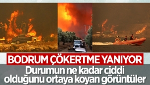 Bodrum Çökertme koyunda yangın şiddetini artırarak devam ediyor