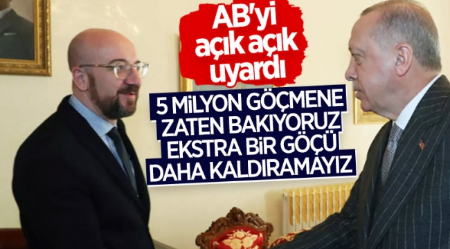 Cumhurbaşkanı Erdoğan, AB Konseyi Başkanı Michel ile görüştü
