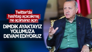 Cumhurbaşkanı Erdoğan'dan hashtag açanlara: Dimdik ayaktayız