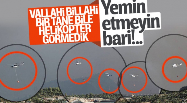 Fahrettin Altun, yangına müdahale eden helikopterleri paylaştı