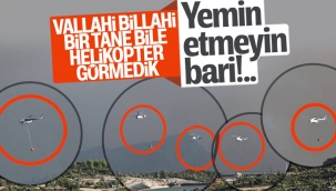 Fahrettin Altun, yangına müdahale eden helikopterleri paylaştı