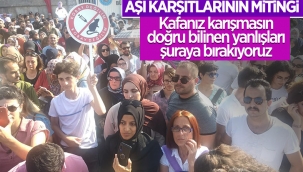 Sancaktepe'de aşı karşıtlarından PCR testi zorunluluğuna protesto