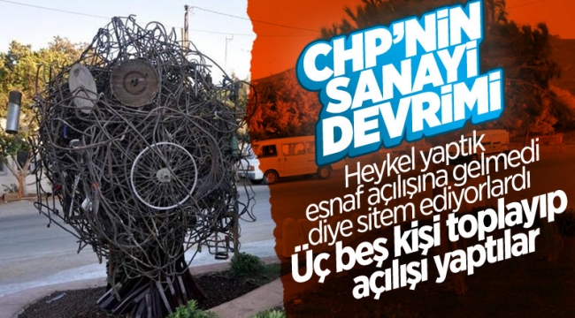CHP'li Datça Belediyesi Sanayi Ağacı heykelinin açılışını yaptı