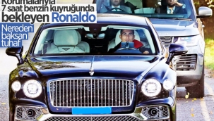 Cristiano Ronaldo İngiltere'de benzin kuyruğunda