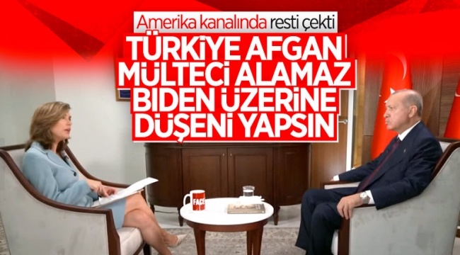 Cumhurbaşkanı Erdoğan: ABD, Afgan mülteciler konusunda daha fazlasını yapmalı