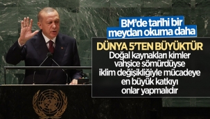 Cumhurbaşkanı Erdoğan'dan BM Genel Kurulu'nda iklim krizi çıkışı
