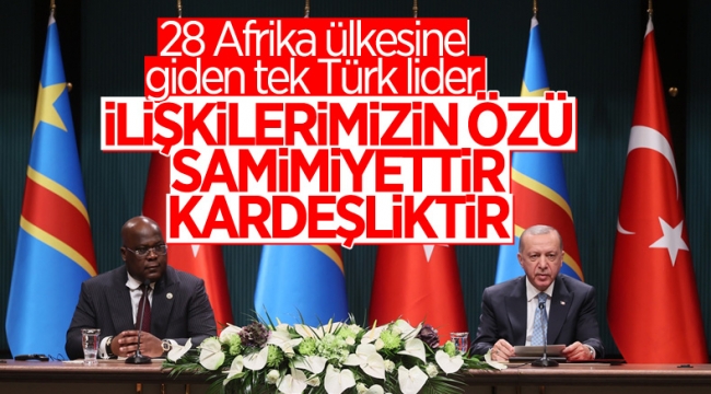 Cumhurbaşkanı Erdoğan, Kongo Demokratik Cumhuriyeti Cumhurbaşkanı Tshisekedi'yi kabul etti