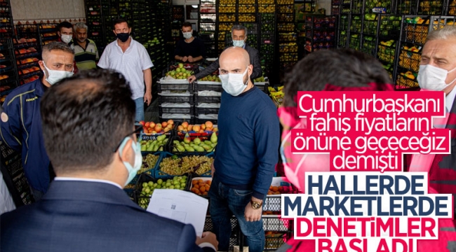 Erdoğan'ın sözleri sonrası market ve hallerde denetimler başladı