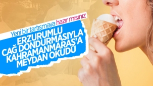 Erzurum'da cağ usulü dondurma