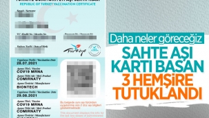 İstanbul'da aşı olmamış kişilere aşı kartı çıkartan 3 hemşire tutuklandı