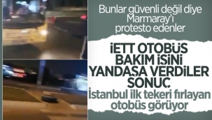 İstanbul'da İETT otobüsünün tekerleği yerinden fırladı