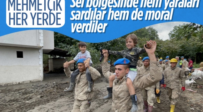 Kastamonu'da sel felaketinin yaraları, jandarmanın desteğiyle sarıldı