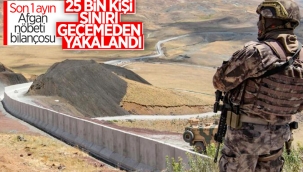 MSB: Bir ayda 25 bin 186 kişi, sınırı geçmeden yakalandı