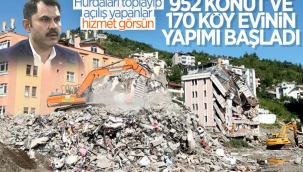 Murat Kurum: Sel bölgelerinde 952 konut ve 170 köy evinin yapımına başlandı