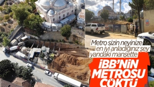 Sancaktepe'de İBB'nin metro inşaat alanında göçük yaşandı
