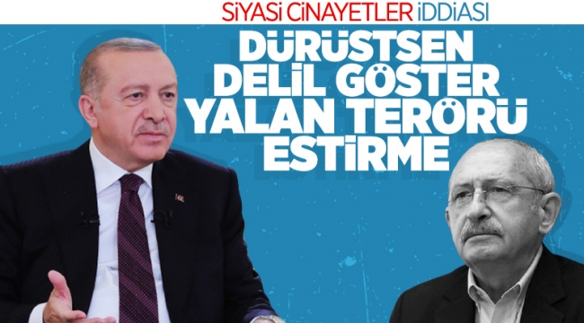 Cumhurbaşkanı Erdoğan'dan 'siyasi cinayet' iddialarına cevap