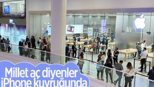 İstanbul'da Apple mağazasında iPhone kuyruğu