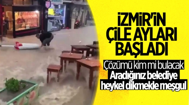 İzmir'i sağanak vurdu