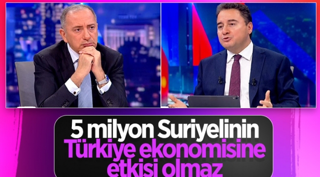 Ali Babacan: Suriyelerle ilgili harcamalar çok büyük değil