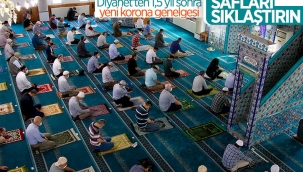 Diyanet'ten cemaatle namazda mesafe kuralını kaldıran genelge