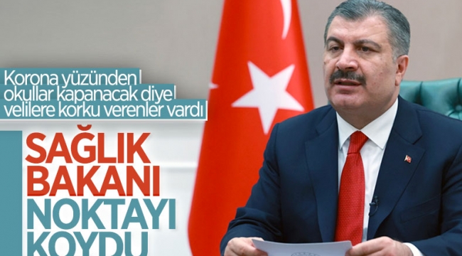 Fahrettin Koca: Gündemimizde okulların kapatılması yok