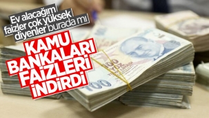 Kamu bankalarından faiz indirimi