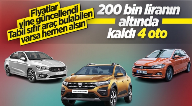 Türkiye'de satılan en ucuz sıfır otomobiller: Zamlı fiyat listesi